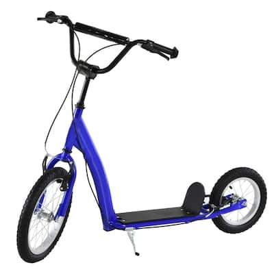 Adjustable Height Balance Training Scooter with Soft Grip Handlebar and Sturdy Rubber Wheels for Kids