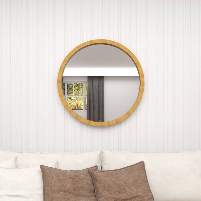 Brown Contemporary Wall Mirror
