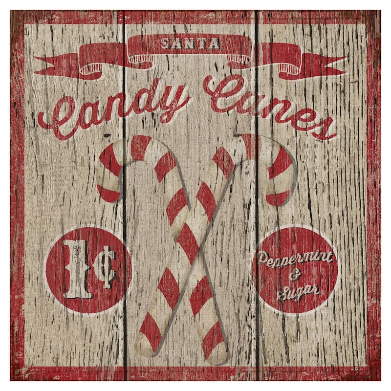 Candy Canes by Beth Albert Canvas Art Print