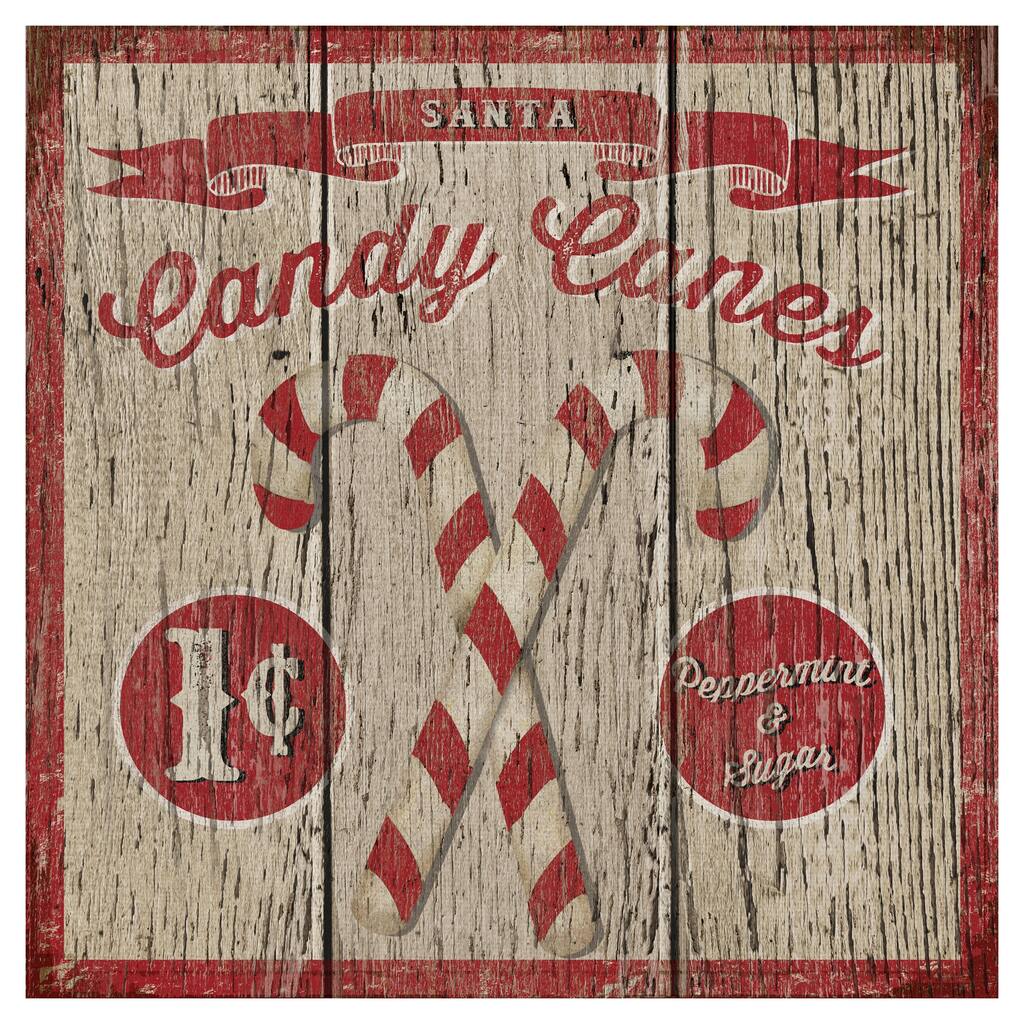 Candy Canes by Beth Albert Canvas Art Print