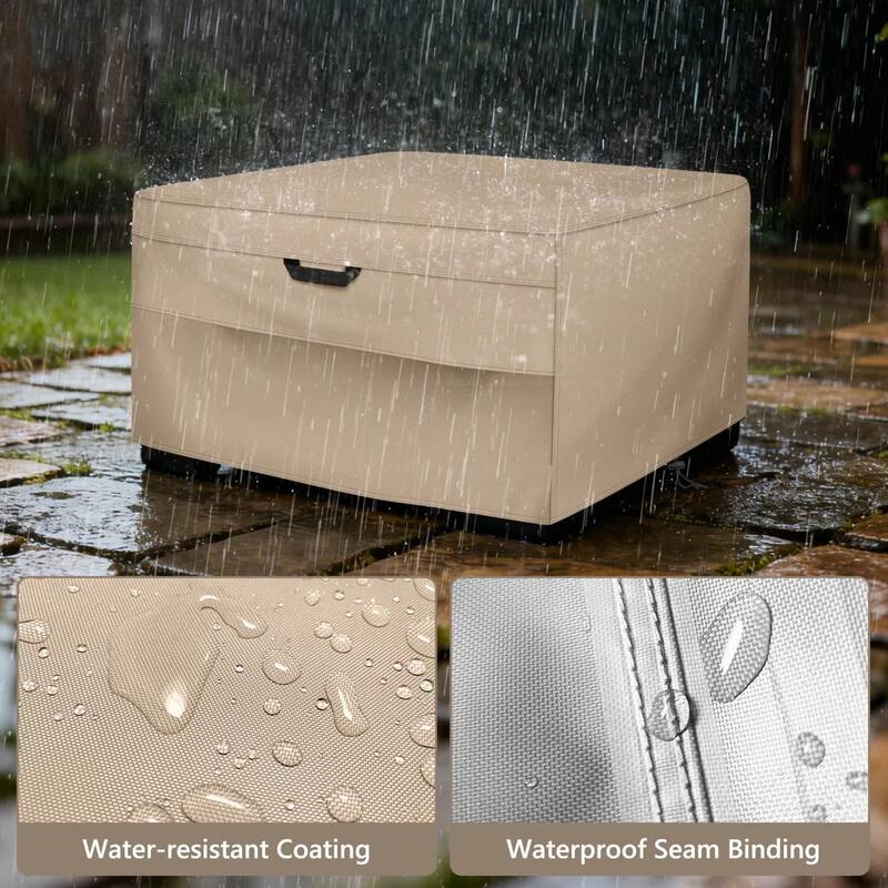 Heavy-Duty Patio Fire Pit Cover - Waterproof, UV-Resistant & Tear-Proof with All-Weather Protection
