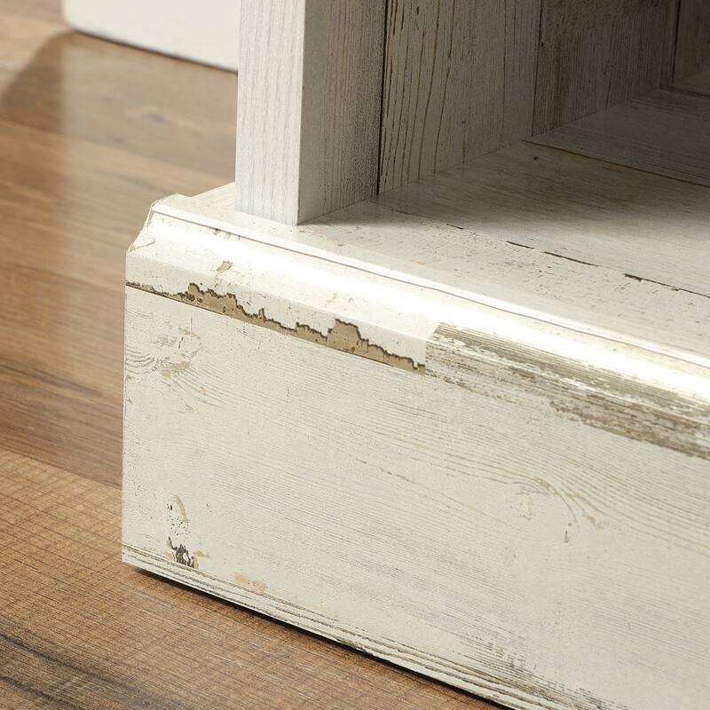 Engineered Wood Farmhouse Bookcase with Ten Spacious Cubbies, White