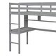 preview thumbnail 20 of 18, Twin Size Loft Bed with Desk and Shelves, Safety Guardrail and Ladder