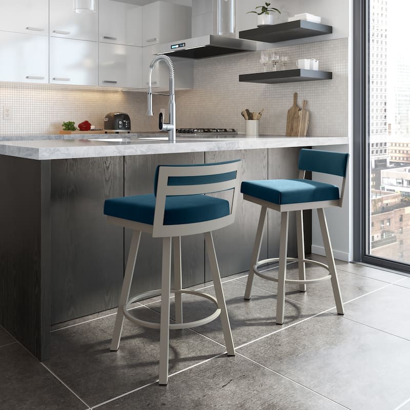 Amisco Travis Swivel Counter and Bar Stool