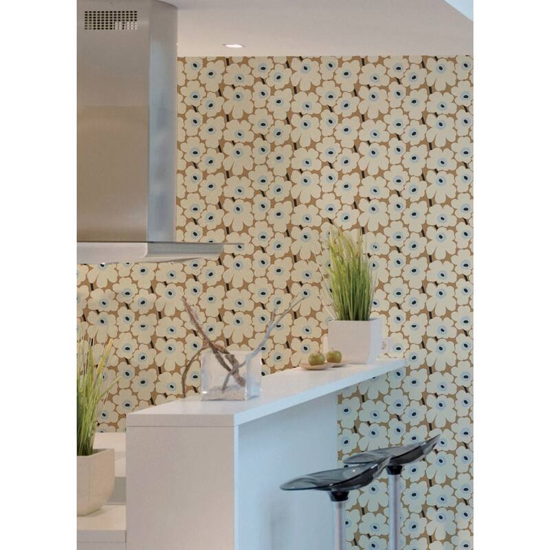Marimekko Beige Pieni Unikko Peel & Stick Wallpaper