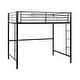 preview thumbnail 11 of 12, Walker Edison Abner Black Metal Full Size Loft Bed
