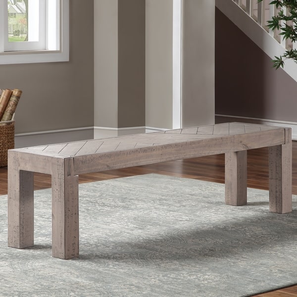 slide 2 of 6, The Gray Barn Aubree Reclaimed Wood Weathered Gray Dining Bench