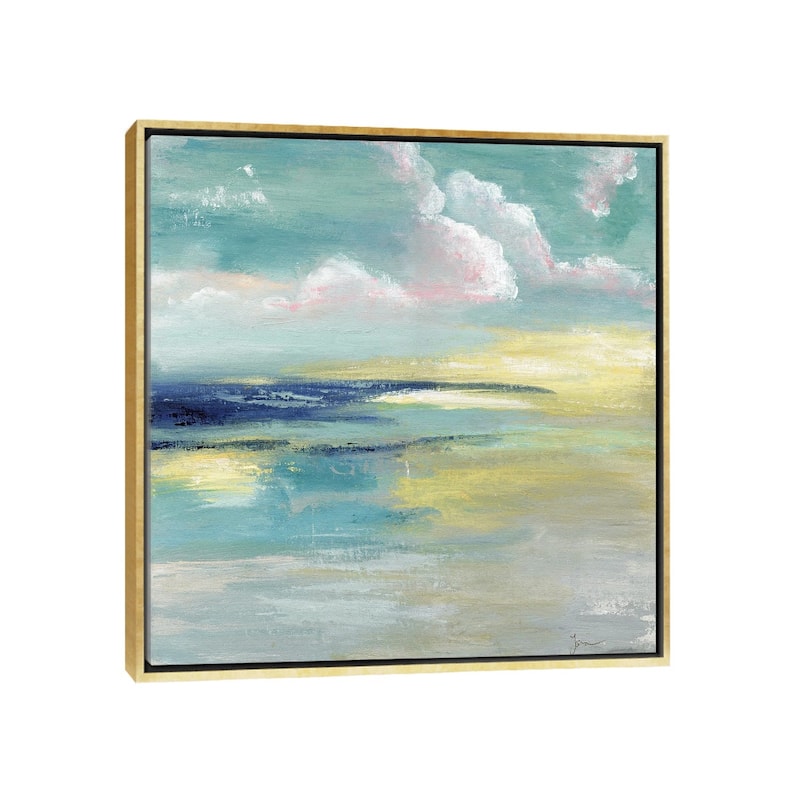 iCanvas "Ocean View" by Tava Studios Framed Canvas Print - Gold - 37x37