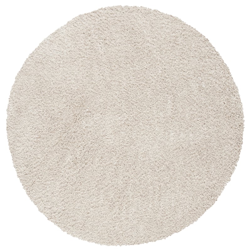 SAFAVIEH August Shag Solid 1.2-inch Thick Area Rug - 11' Round - Beige