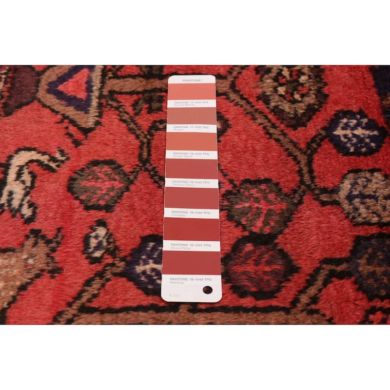 ECARPETGALLERY Hand-knotted Andelz Red Wool Rug - 3'7 x 9'10