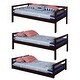 preview thumbnail 14 of 13, Solid Pine Triple Bunk Bed with Sleek Design & Built-In Ladders, White