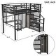 preview thumbnail 15 of 22, Contemporary Full Size Metal Loft Bed with Wardrobe, Desk, Storage Shelves, Space-saving Design & Safety Guaranteed