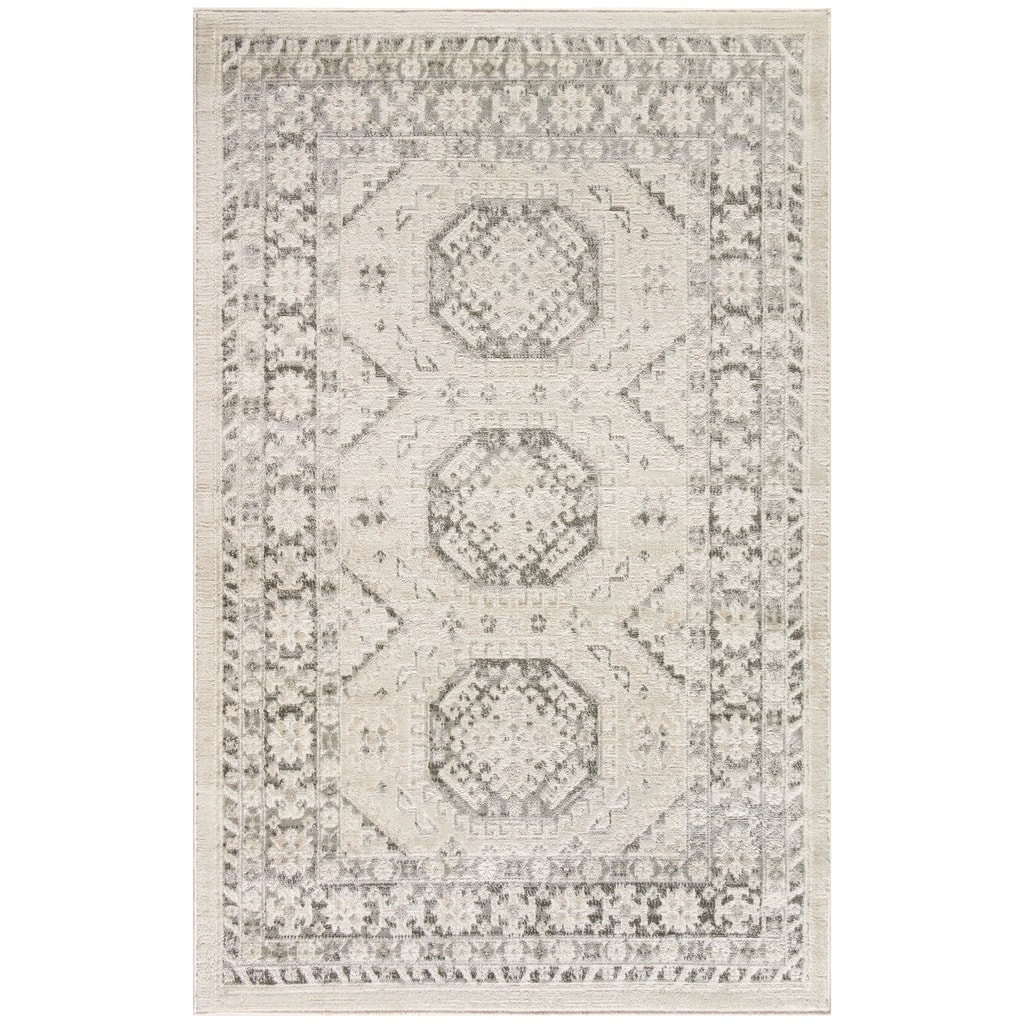 Fijoc Distressed Geometric Area Rug By HomeRoots - 4' x 6'
