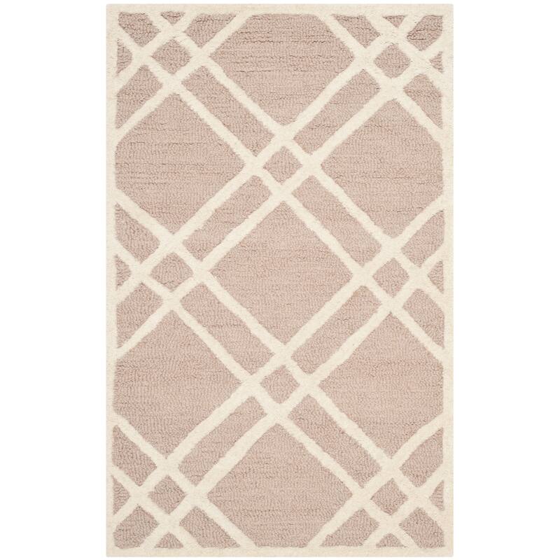 SAFAVIEH Handmade Cambridge Polona Modern Moroccan Wool Rug - 2'6" x 4' - Beige/Ivory
