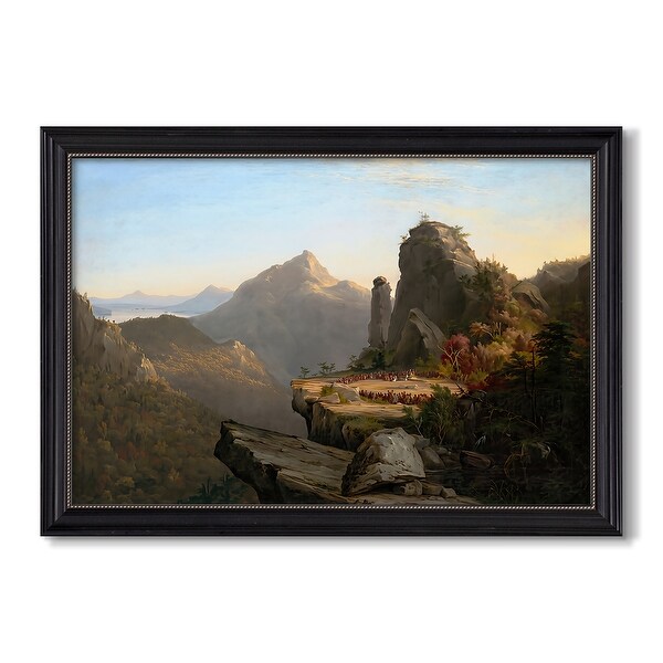 Scene from The Last of the Mohicans 1827-Thomas Cole-Custom Framed