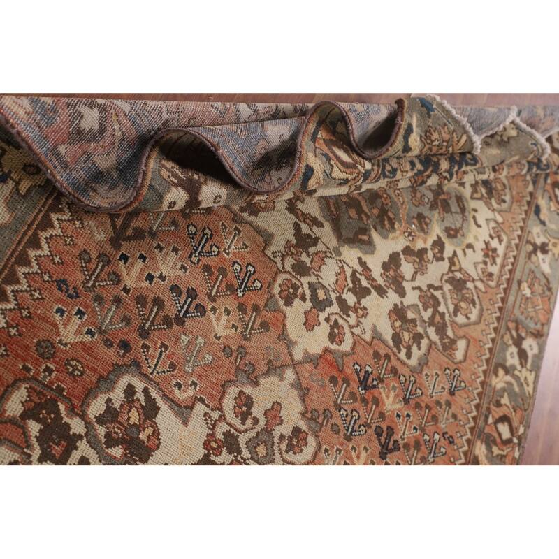 Bakhtiari Persian Vintage Rug Handmade Wool Carpet - 5'3"x 9'11"