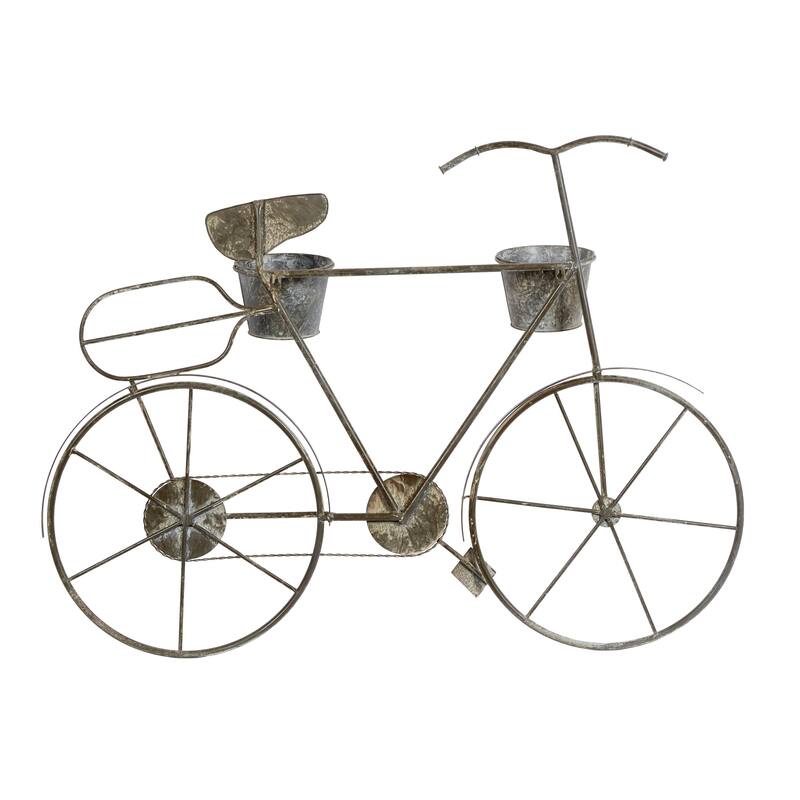 Metal Bike Planter - Gray - Roche River Decor