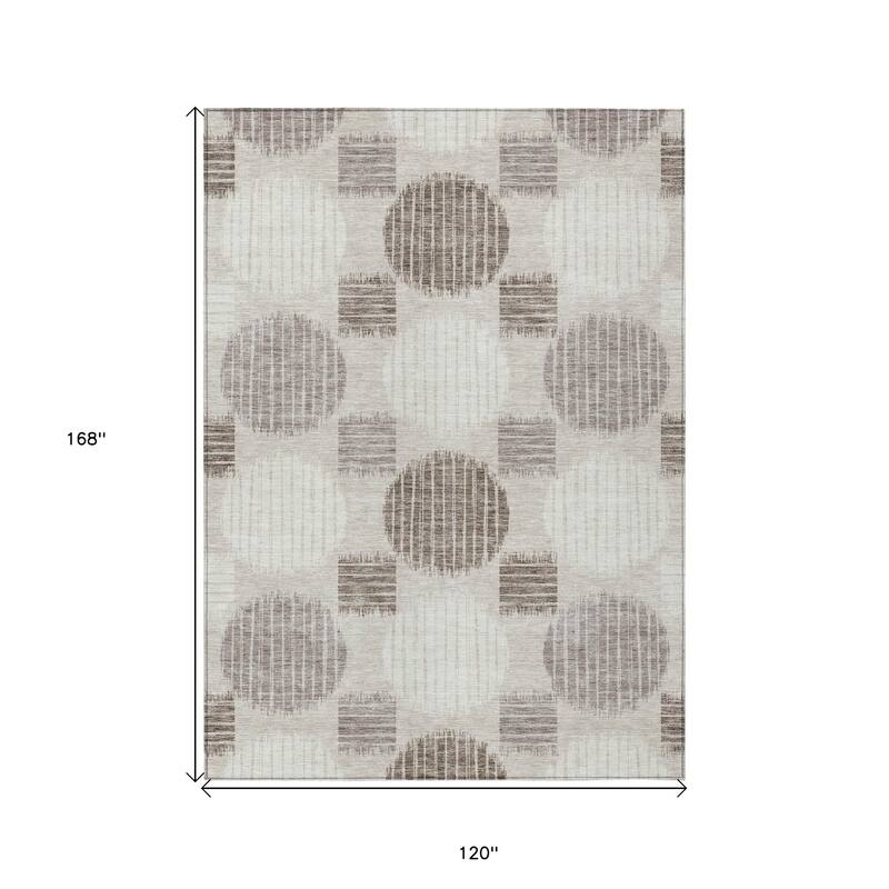 HomeRoots Geometric Transitional Rectangle Outdoor Rug
