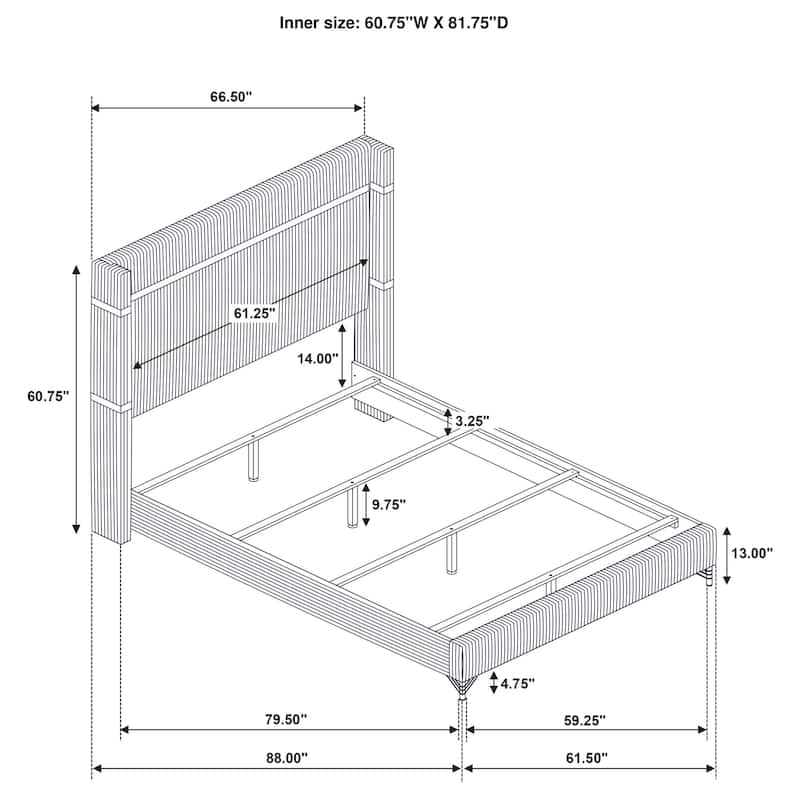 Lucia Bedroom Set Grey and Black
