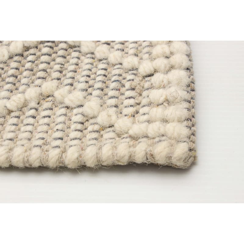 ECARPETGALLERY Braid weave Sienna Brown Wool Rug - 5'1 x 8'0