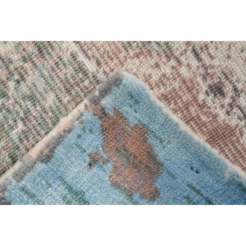 Hand Knotted Oriental Viscose Silk Carpet Modern Abstract Multi-Colored Abstract Area Rug - 4' 0'' X 2' 0''