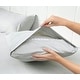 preview thumbnail 3 of 5, 4 PC Light Grey Sheet Set 2000 Embroidery Soft Cozy 12" Deep Pocket