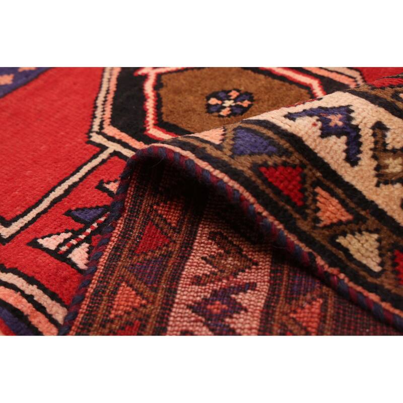 ECARPETGALLERY Hand-knotted Konya Anatolian Dark Navy, Red Wool Rug - 3'7 x 10'1