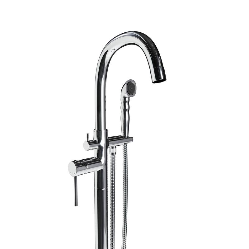 Neptune Single Handle Floor Mounted Gooseneck Freestanding Tub Filler