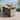 Patio Bar Table Outdoor Aluminum PE Wicker with Cabinet, Wood Grain, Umbrella Hole, Weatherproof Storage, Gas Tank Compatible