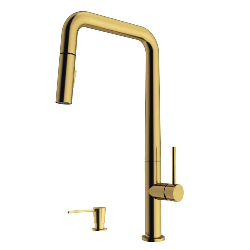 VIGO Parsons 18" H Single Handle Pull-Down Sprayer Kitchen Faucet