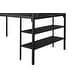 preview thumbnail 8 of 9, Black Twin Steel Low Loft Bed with Storage & Ladder