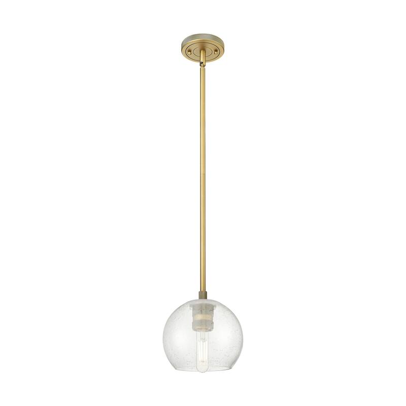 Innovations Lighting 434-1S-6-6 Crown Point Pendant Crown Point 6" - Brushed Brass / Seedy