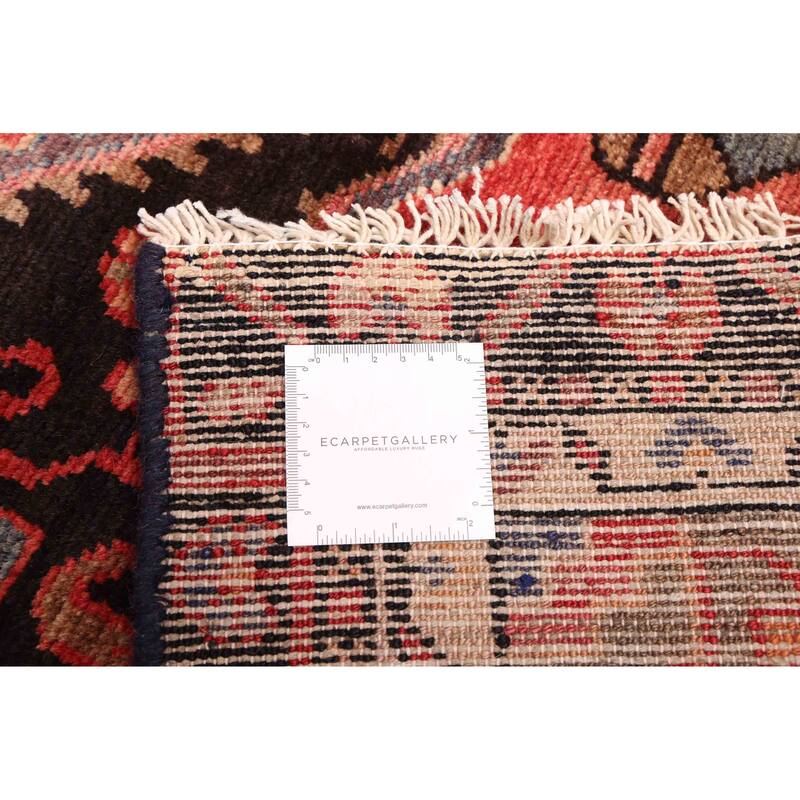 ECARPETGALLERY Hand-knotted Anatolian Vintage Black, Red Wool Rug - 4'3 x 7'10