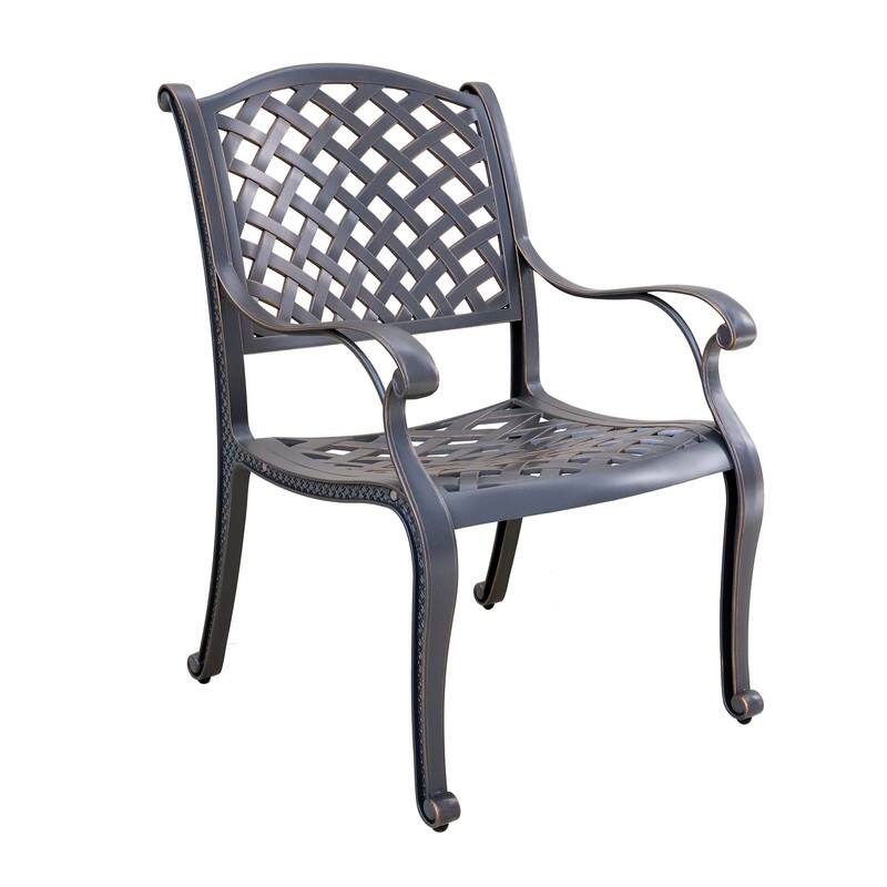 Ventura Cast Aluminum Dining Arm Chair with Cushion