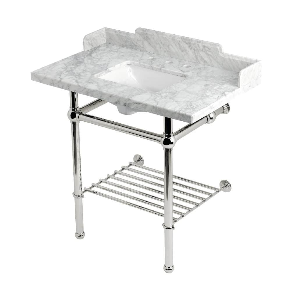 Option Marble White / Polished Nickel