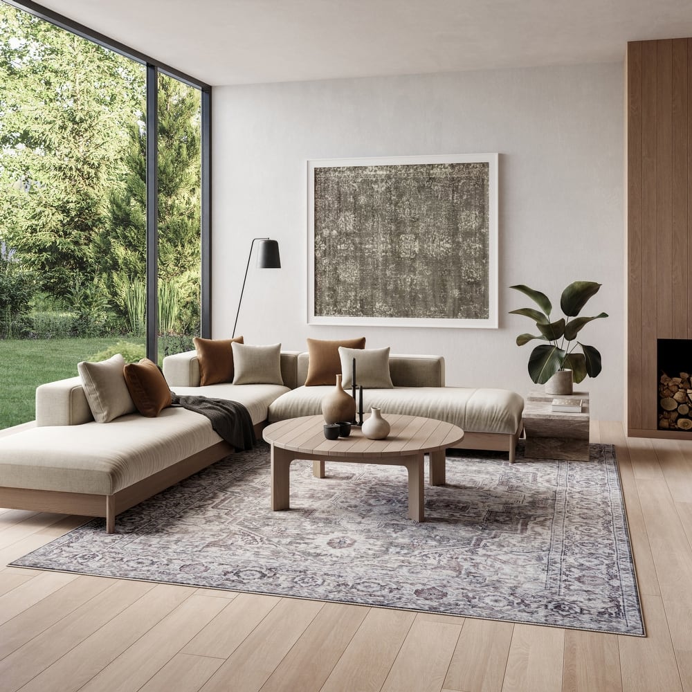 New Concept Washables Persian Boho Machine Washable Area Rug