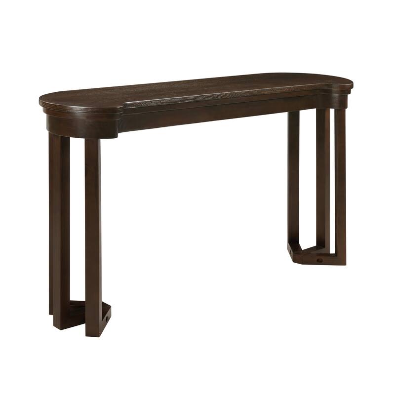 4 Piece Bar Table Set with 3 PU Upholstered Bar Stools, with 3 Padded Stools Solid Wood Counter Height Dining Table Set