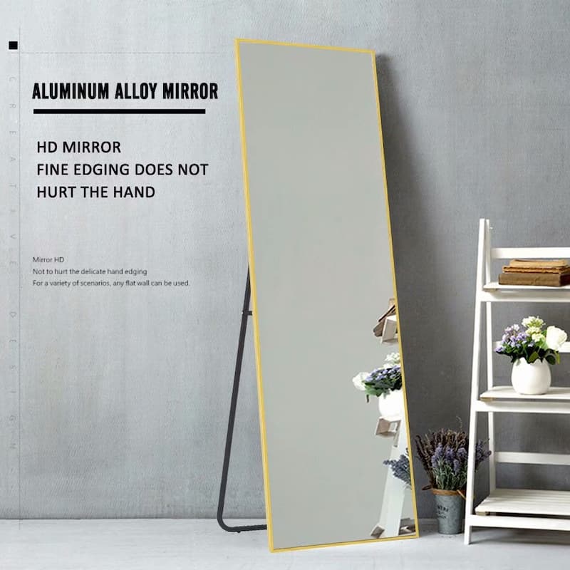 Dovelina Modern Full Length Floor Mirror - Freestanding Vanity Mirror for Bathroom or Living Space