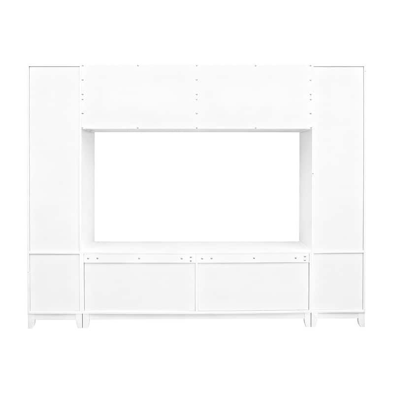 Large 102" Wall Unit TV Stand with Storage, Bookshelves, Modern Entertainment Center Media Console for TVs up to 75"