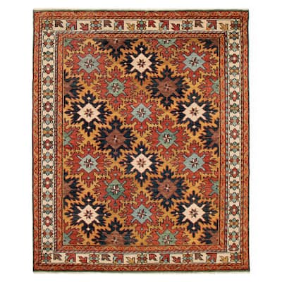ECARPETGALLERY Hand-knotted Jules Serapi Dark Copper Wool Rug - 8'0 x 9'11