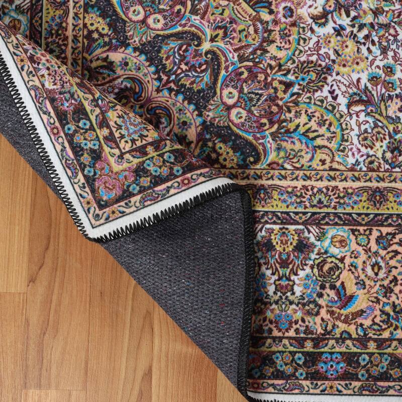 Superior Flamingo Medallion Machine Washable Indoor Area Rug or Runner