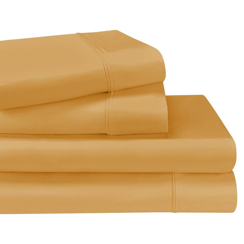 ﻿Superior 1200 Thread Count Egyptian Cotton Solid Bed Sheet Set