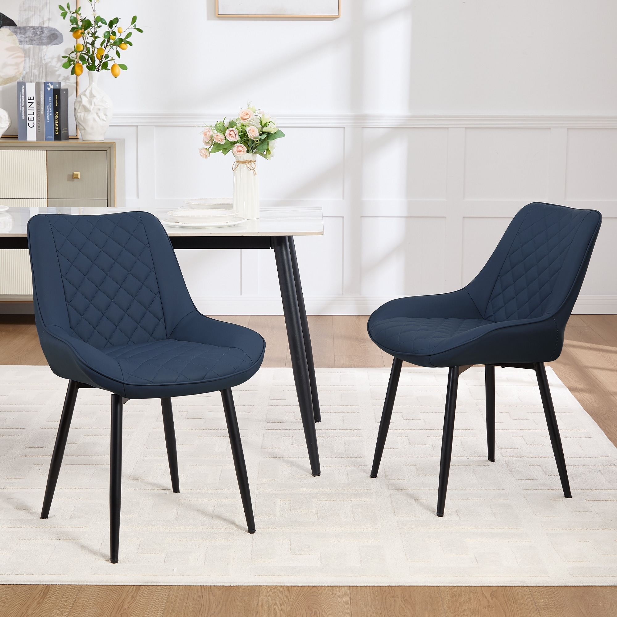 Dining Chairs Set of 2, Mid Century Modern Dining Room Chair - N/A