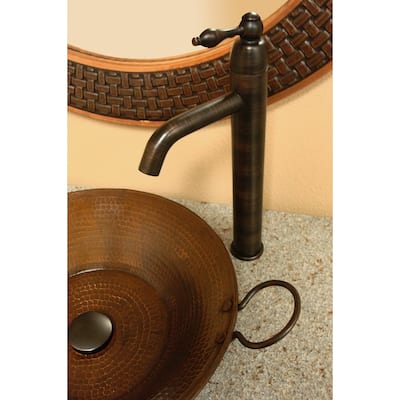 16-in Round Miners Pan Vessel Hammered Copper Sink (VR16MPDB)