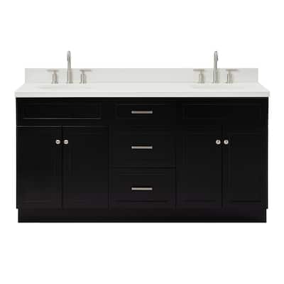 Ariel F067DWQOVO Hamlet 67" Free Standing Double Basin Vanity Set with