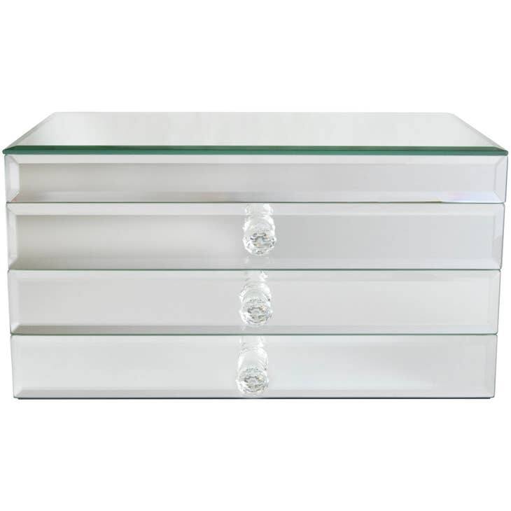 Mele and Co Maxine Mirrored Jewelry Box Bed Bath & Beyond 39521857