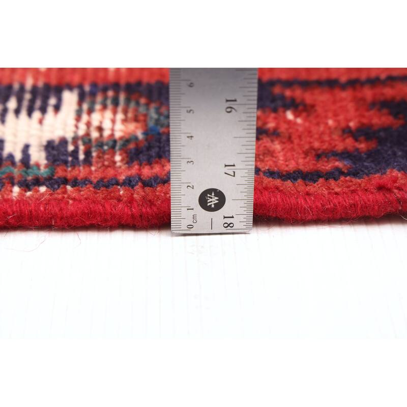 ECARPETGALLERY Hand-knotted Antalya Vintage Dark Navy, Red Wool Rug - 4'0 x 10'0