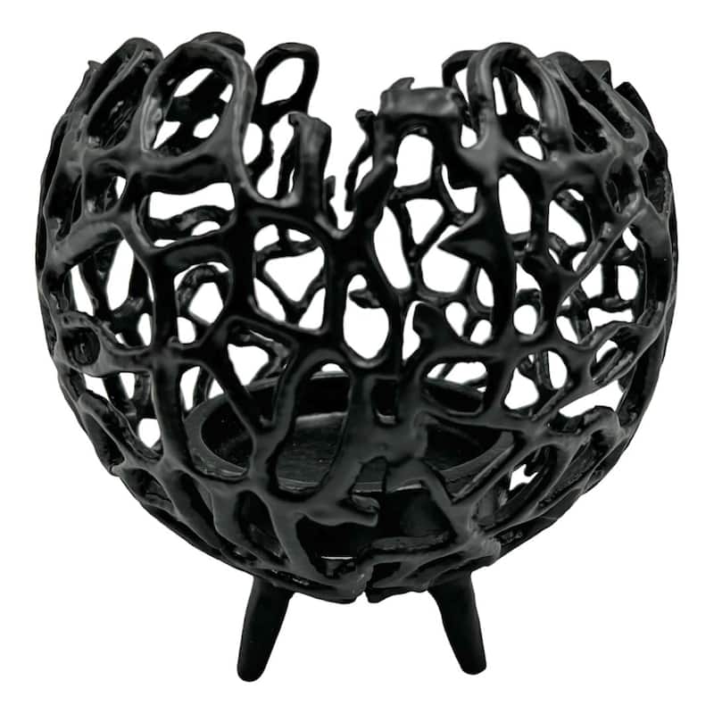 Decorative Handmade Aluminum Round Votive Candle holder Set of 2