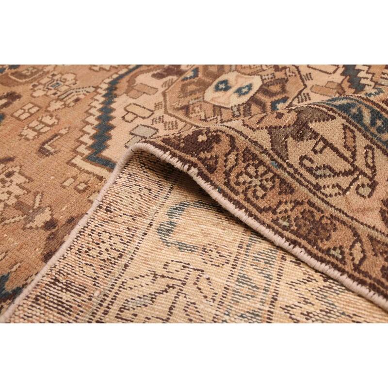ECARPETGALLERY Hand-knotted Antalya Vintage Brown Wool Rug - 4'4 x 6'5