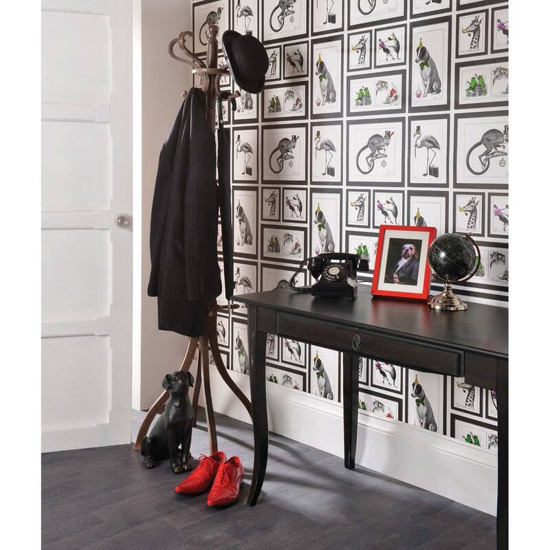 Mad Dogs Multi Metallic Unpasted Wallpaper – 396in x 20.8in